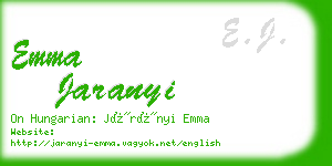 emma jaranyi business card